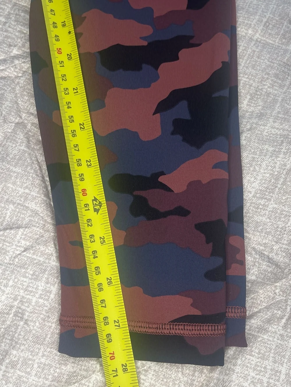 Lululemon Wunder Under HR Leggings Heritage 365 Camo Smoky Red Night Sea Sz 8